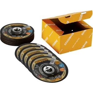 Rhodius 211077 Doorslijpschijfset 125 mm 25 stuk(s) RVS, Staal