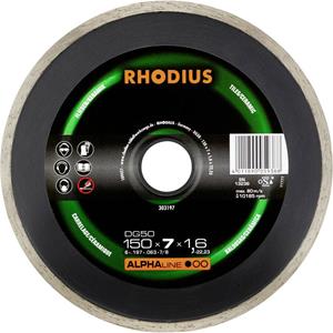 Rhodius 303197 Diamanten doorslijpschijf 150 mm 1 stuk(s) Tegels, Keramiek