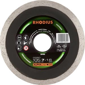 Rhodius 304466 Diamanten doorslijpschijf 105 mm 1 stuk(s) Tegels, Keramiek