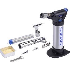 Dremel 2200-5 Versaflame Gasbrenner/Lötkolben Gassoldeerset Heetgasmondstuk, Soldeerpunt 550 - 1200 °C Met Piëzo-ontsteker