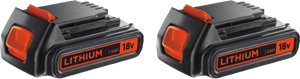 BLACK+DECKER 18V 1,5 Ah Accu 2-pack