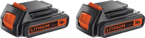 BLACK+DECKER 18V 2,0 Ah Accu 2-pack