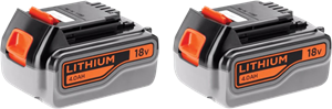 BLACK+DECKER 18V 4,0 Ah Accu 2-pack