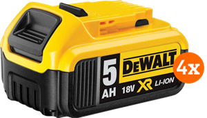 Dewalt DCB184-XJ 18V 5,0 Ah Accu 4-pack