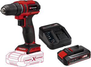 Einhell TE-CD 18/40 Li BL Solo +  Power-X-Change 2,5 Ah Accu en oplader
