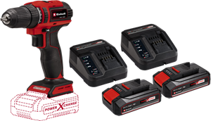 Einhell TE-CD 18/40 Li BL Solo 2,5 Ah Accu (2x) Starterspakket