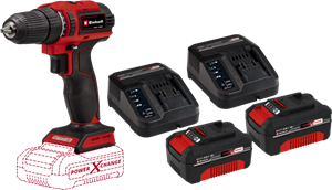 Einhell TE-CD 18/40 Li BL Solo 4,0 Ah Accu (2x) Starterspakket
