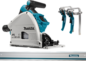 Makita DSP600ZJ (zonder accu) +  Geleiderail 1500 mm
