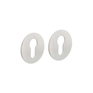 rozetten met profielcilindergat zelfklevend plat 55x2mm - RVS