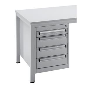 Eurokraft pro Onderbouwkast met laden, voor universeel bureau, met 4 laden 1 x 70 / 1 x 80 / 2 x 150 mm hoog