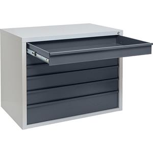Ladekast, 6 laden, breedte 1050 mm, front antraciet