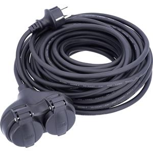 AS Schwabe 60661 Stopcontactsplitter Zwart