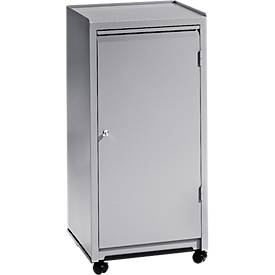 SSI Schäfer Gereedschapskast, zwenkwielen met kogellager, H 1000 x B 500 x D 500 mm, lichtzilver