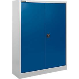 Schäfer Shop Select materiaalkast MSI 16409, B 950 x D 400 x H 1535 mm, 3 etages, staal, alu wit RAL 9006/enzisch blauw RAL 5010