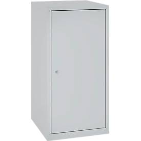 SSI Schäfer Gereedschapskast, met vleugeldeur, metalen, B 500 x D 500 x H 1000 mm, blank alu RAL 9006
