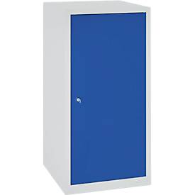SSI Schäfer Gereedschapskast, met vleugeldeur, metalen, B 500 x D 500 x H 1000 mm, lichtgrijs RAL 7035/gentiaanblauw RAL 5010