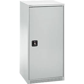 Schäfer Shop Genius dubbeldeurskast FS, staal, met ventilatiegaten, B 545 x D 520 x H 1105 mm, 3 OH, lichtgrijs/lichtgrijs, tot 150 kg