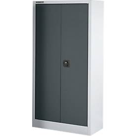 Schäfer Shop Select Materiaalkast MSI 16408i , B 800 x D 400 x H 1535 mm, 3 legborden, staal, witaluminium/antracietgrijs
