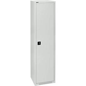 Schäfer Shop Genius FS vleugeldeurkast, staal, met ventilatiegaten, B 545 x D 520 x H 1950 mm, 5 OH, lichtgrijs/lichtgrijs, tot 250 kg