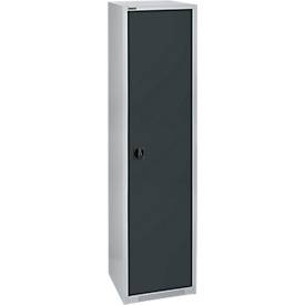 Schäfer Shop Genius vleugeldeurkast FS, staal, met ventilatiegaten, B 545 x D 520 x H 1950 mm, 5 OH, witaluminium/antracietgrijs, tot 250 kg