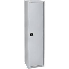 Schäfer Shop Genius FS vleugeldeurkast, staal, met ventilatiegaten, B 545 x D 520 x H 1950 mm, 5 OH, witaluminium/wit-aluminium, tot 250 kg