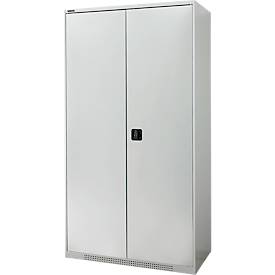 Schäfer Shop Genius zware werkkast FS, plaatstaal, B 1055 x D 520 x H 1950 mm, 5 OH, lichtgrijs, tot 1000 kg