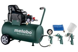 Metabo Basic 250-50 W OF Set Compressor + LPZ 4 Toebehorenset - 1500W - 8 Bar - 50L - 100 L/min