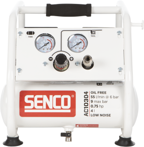 Senco AC10304 Compressor - Geluidsarm - 550W - 9 Bar - 4L - 55L/m