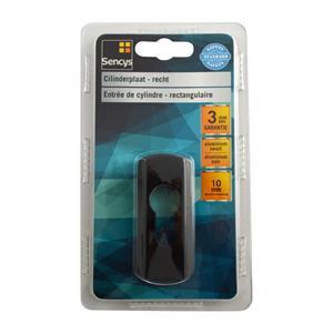 Sencys Cilinderplaat Rechthoekig Aluminium Zwart 10mm
