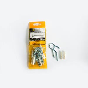 Sencys Vollewandplug Met Schroefhaak 30x6mm 10st