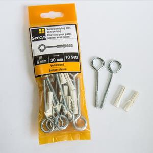 Sencys Vollewandplug Met Schroefoog 30x6mm 10st