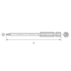 Bernstein Tools for Electronics 6-TX08-75 Torx-bit HRC-staal Hooggelegeerd E 6.3 6 stuk(s)
