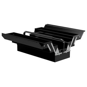 DURHAND Gereedschapskist, 3 niveaus, Staal, 56L x 20B x 41H cm, Zwart