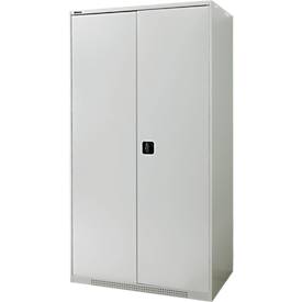 Schäfer Shop Genius zware werkkast FS, plaatstaal, B 1055 x D 620 x H 1950 mm, 5 OH, lichtgrijs, tot 1000 kg