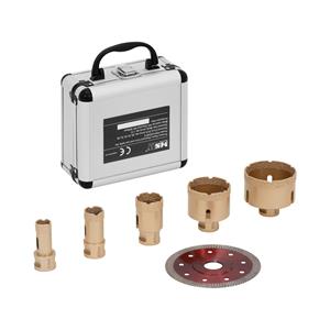 MSW Set diamantboren met doorslijpschijf - voor haakse slijpers - 20 / 25 / 35 / 55 / 68 mm - diamantdoorslijpschijf 115 mm
