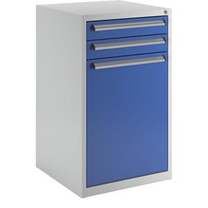 Eurokraft basic Gereedschapskast, breedte 600 mm, hoogte 1000 mm, laden 2 x 100 mm, deur 1 x 700 mm