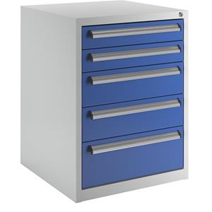 Eurokraft basic Gereedschapskast, breedte 600 mm, hoogte 800 mm, laden 2 x 100, 2 x 150, 1 x 200 mm