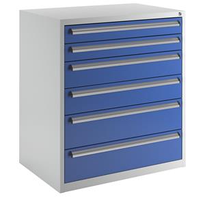 Eurokraft basic Gereedschapskast, breedte 900 mm, hoogte 1000 mm, laden 2 x 100, 2 x 150, 2 x 200 mm