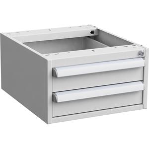 Treston Onderbouw-ladeblok, elektrisch geleidend (ESD), 2 laden hoogte 100 mm