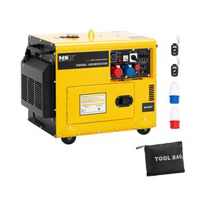 MSW Noodgenerator diesel - 6370 / 7500 W - 16 L - 230/400 V - mobiel - AVR - Euro 5