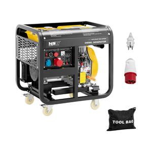 MSW Noodgenerator diesel - 2830 / 8500 W - 30 L - 240/400 V - mobiel - AVR - Euro 5