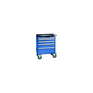 Lista Ladekast, verrijdbaar, b x d x h = 717 x 572 x 962 mm, laden: 1 x 50 / 2 x 100 / 1 x 150 / 1 x 200 mm, gentiaanblauw