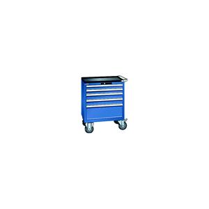 Lista Ladekast, verrijdbaar, b x d x h = 717 x 572 x 962 mm, laden: 2 x 75 / 2 x 100 / 1 x 250 mm, gentiaanblauw