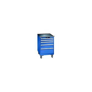 Lista Ladekast, verrijdbaar, b x d x h = 564 x 725 x 890 mm, 5 laden, gentiaanblauw