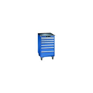 Lista Ladekast, verrijdbaar, b x d x h = 564 x 725 x 990 mm, 7 laden, gentiaanblauw