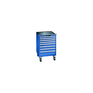 Lista Ladekast, verrijdbaar, b x d = 717 x 725 mm, 8 laden, gentiaanblauw