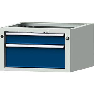 ANKE Onderbouwkast voor elektrisch in hoogte verstelbare werktafels LIFT, b x d = 570 x 615 mm, hoogte 330 mm, 2 laden