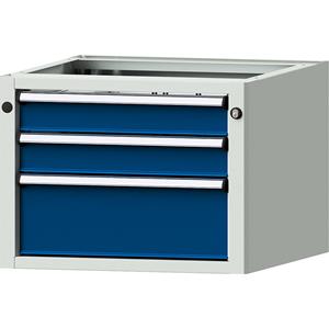 ANKE Onderbouwkast voor elektrisch in hoogte verstelbare werktafels LIFT, b x d = 570 x 615 mm, hoogte 420 mm, 3 laden (90/180 mm hoog)