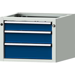 ANKE Onderbouwkast voor elektrisch in hoogte verstelbare werktafels LIFT, b x d = 570 x 615 mm, hoogte 420 mm, 3 laden (90/120/150 mm hoog)