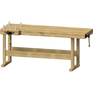 ANKE Professionele schrijnwerkersbank, middelzware uitvoering, h x b x d = 890 x 2080 x 850 mm